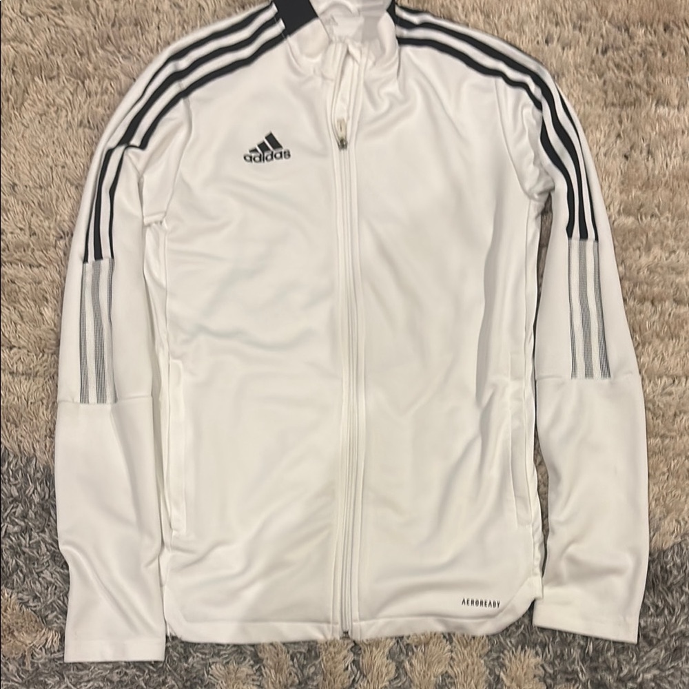 Mens Adidas Tiro Jackey White and Black Jacket Small